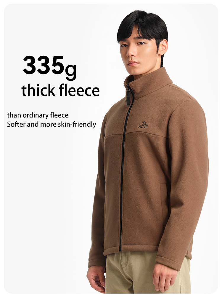 Warm Stand Collar Polar Plush Outdoor Hiking Fleece Jacket