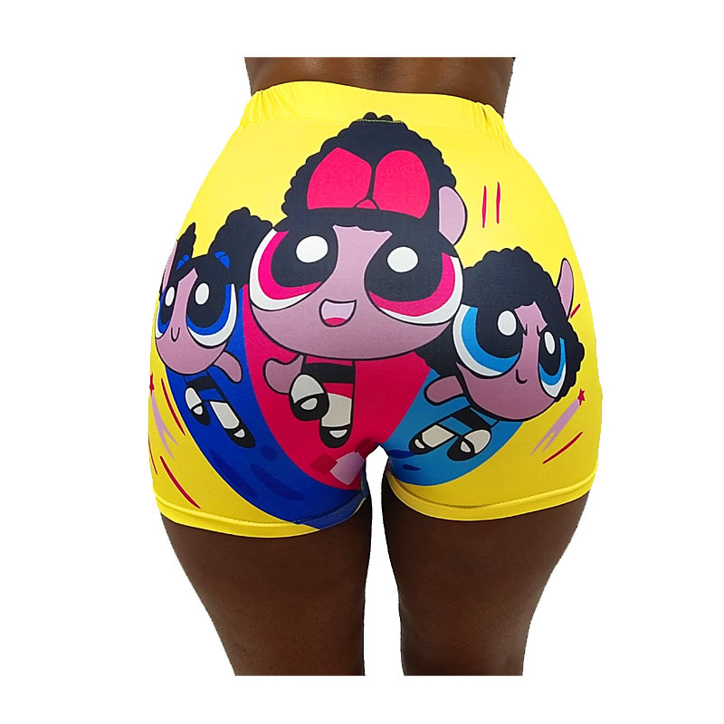 Women's Workout Yoga Shorts Candy Gym Casual Women's Cotton Biker Shorts