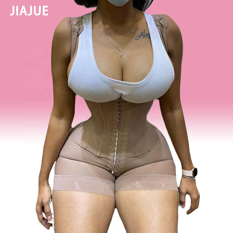 Wholesale Colombianas Waist Trainer Shaper Postoperatorias Bodysuits Liposuction Garments Compression Body Shaper With Bones