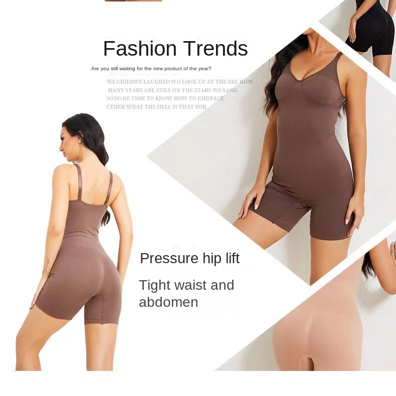 Hot Selling Ladies Shaperwear Bodysuit Women's Seamless Summer Jumpsuit With Short Sleeves for Tummy Control for Bodybuilding