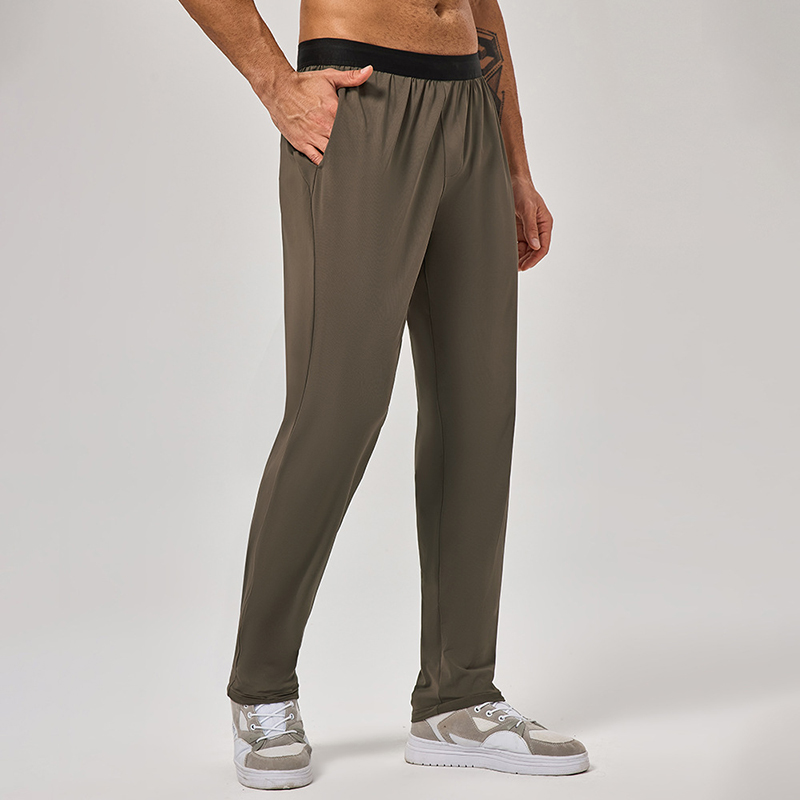 PASUXI Regular Fit Straight Leg Drapey Jogger Pants High Elastic Breathable Quick Dry Summer Solid Workout Running Casual