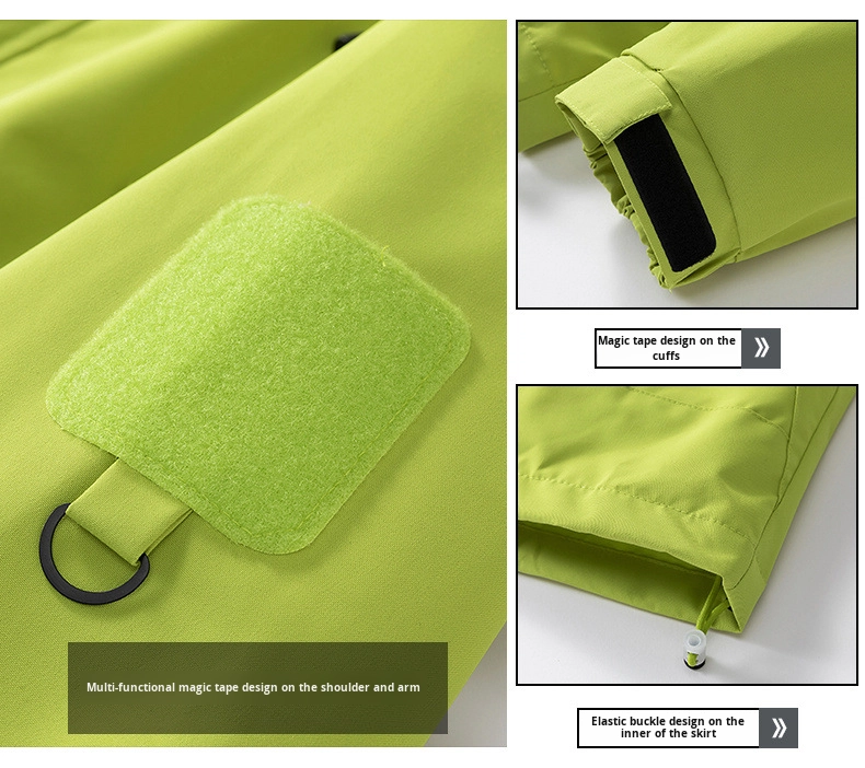 Windbreaker details and stitching