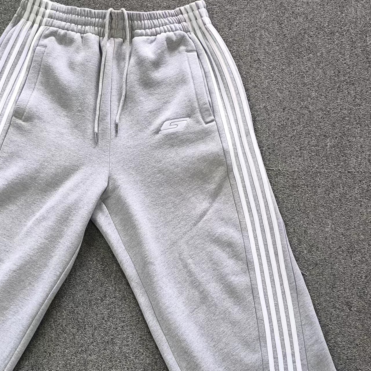 Manufacturer Custom Baggy Heavyweight Flare Wide Leg Sweat Pant Acid Wash Sun Faded French Terry Oversize Striped Men Sweatpants