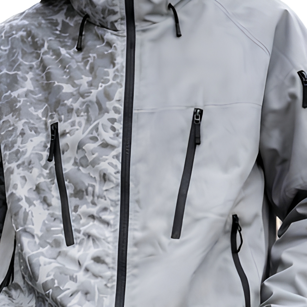 Custom Sporty Summer Clothing Manufacturer Plain Dyed Patchwork Thermochromic Heat Reactive Water Reactive Hooded Racer Jacket