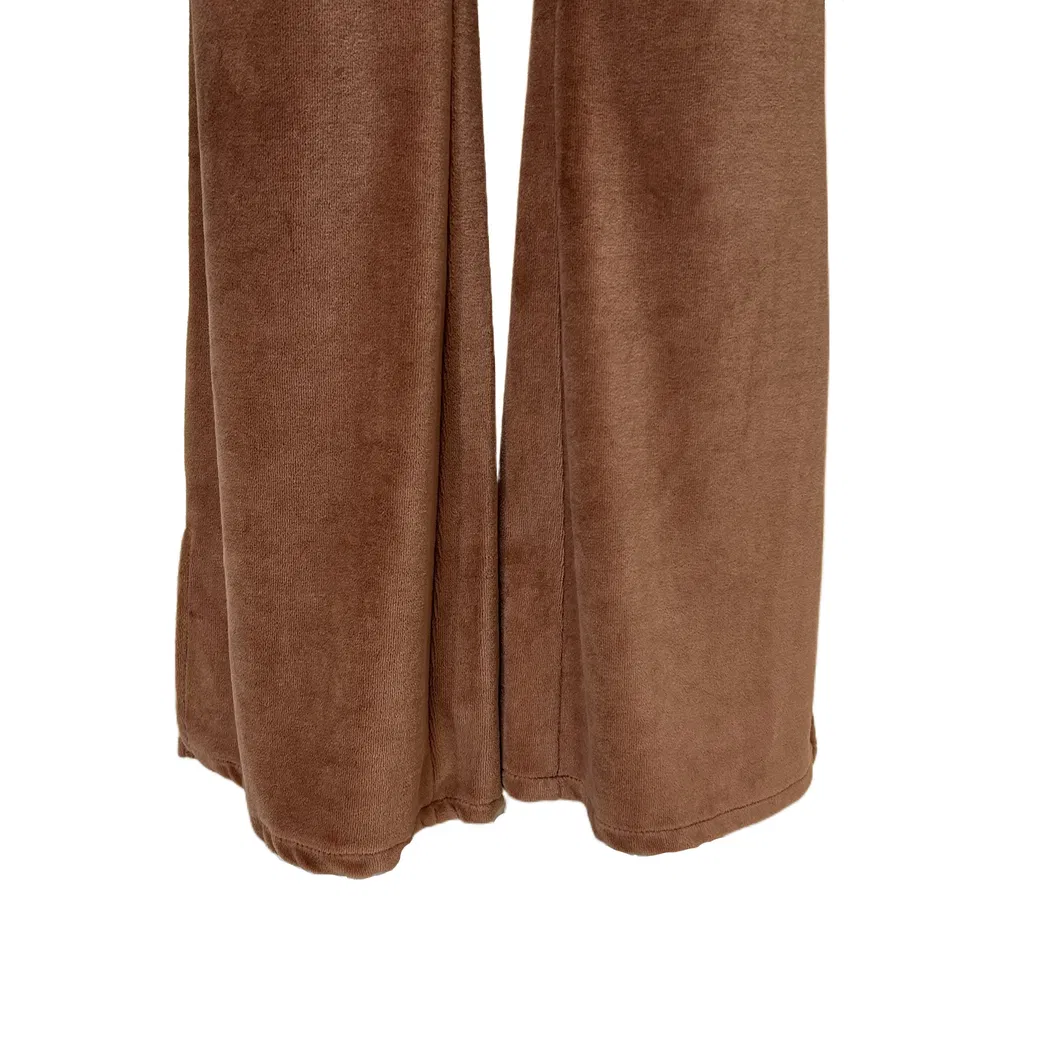Custom Ladies Fitness Flared Casual Jogger Sports Velour Sweatpants