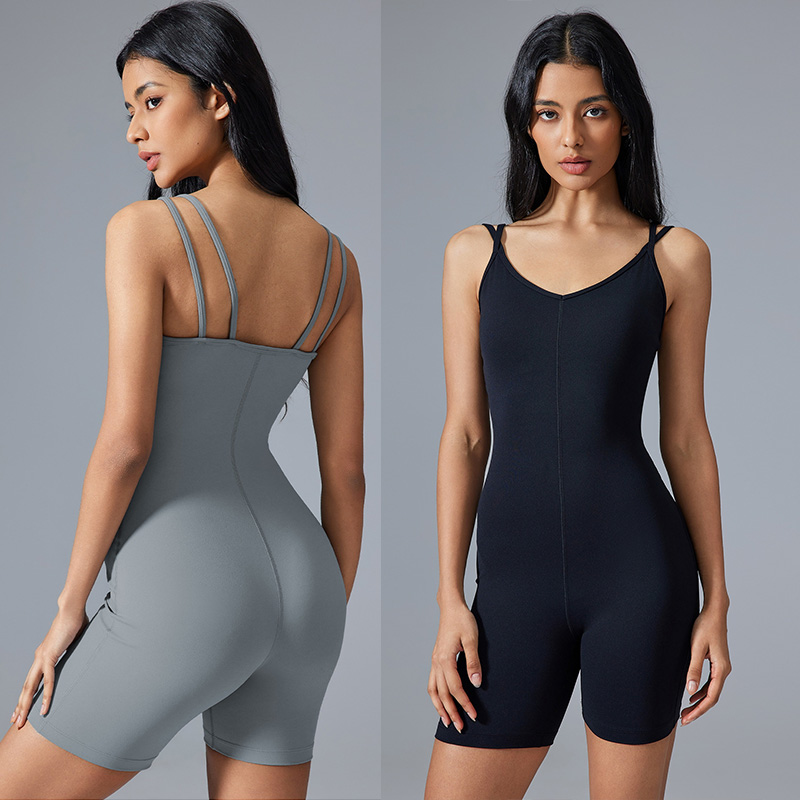 Womens Jumpsuits Shorts Rompers Workout One Piece Bodysuits Jumpers Yoga Summer Athletic Romper One Piece Outfits