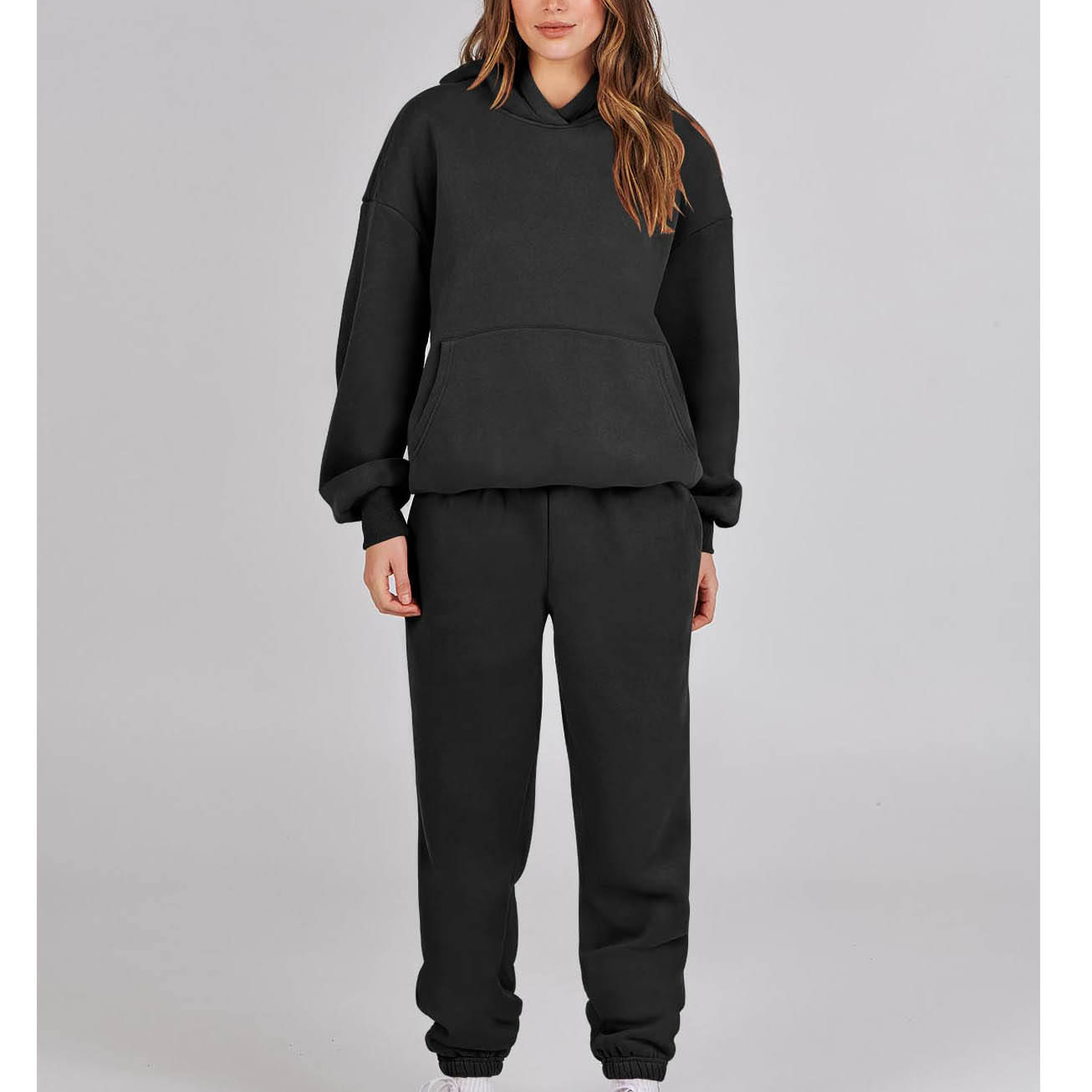 Customizable Casual Men's Track Suit 2-Piece Set Breathable Windproof Quick-Dry Polyester/Cotton Fleece Oversized Fit Custom