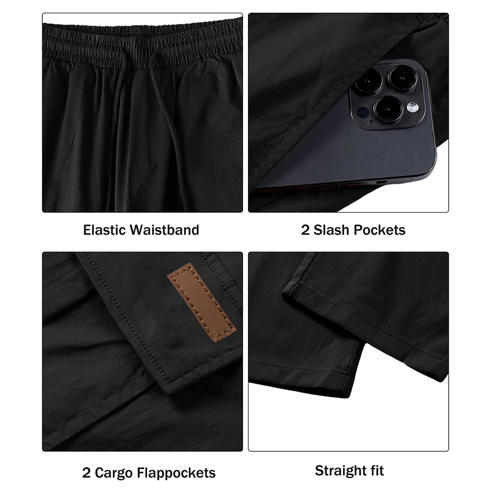 Wholesale Mens Baggy Cargo Pants Streetwear Techwear Loose Fit Drawstring Waist Joggers Multi Pocket Trousers Custom Logo OEM