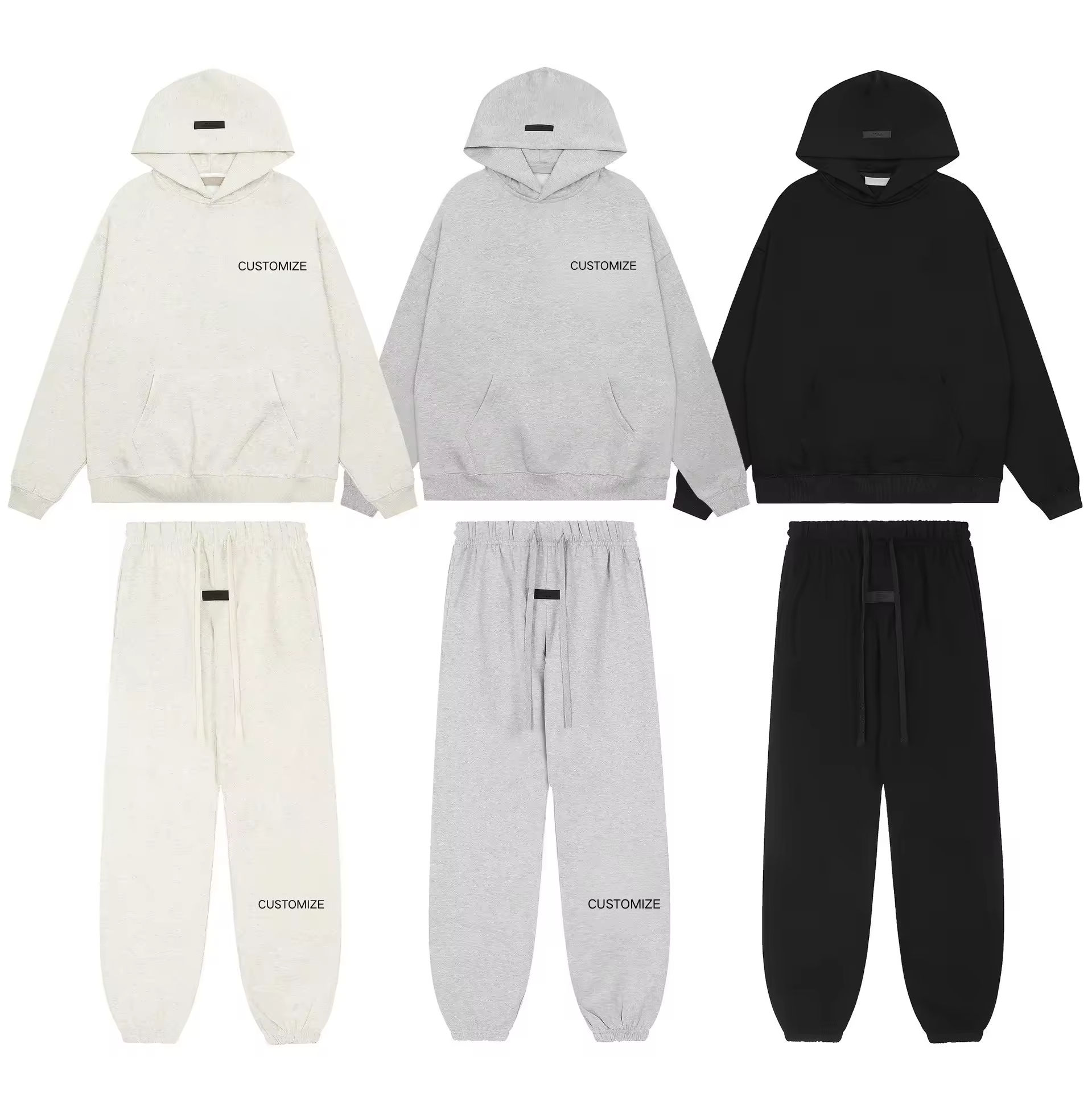 2026 Ss22 Es Men's Pullover Hoodie Sweatpants 80%C/20%P 480 Gsm Crocheted Tracksuits Hooded Collar Clothing