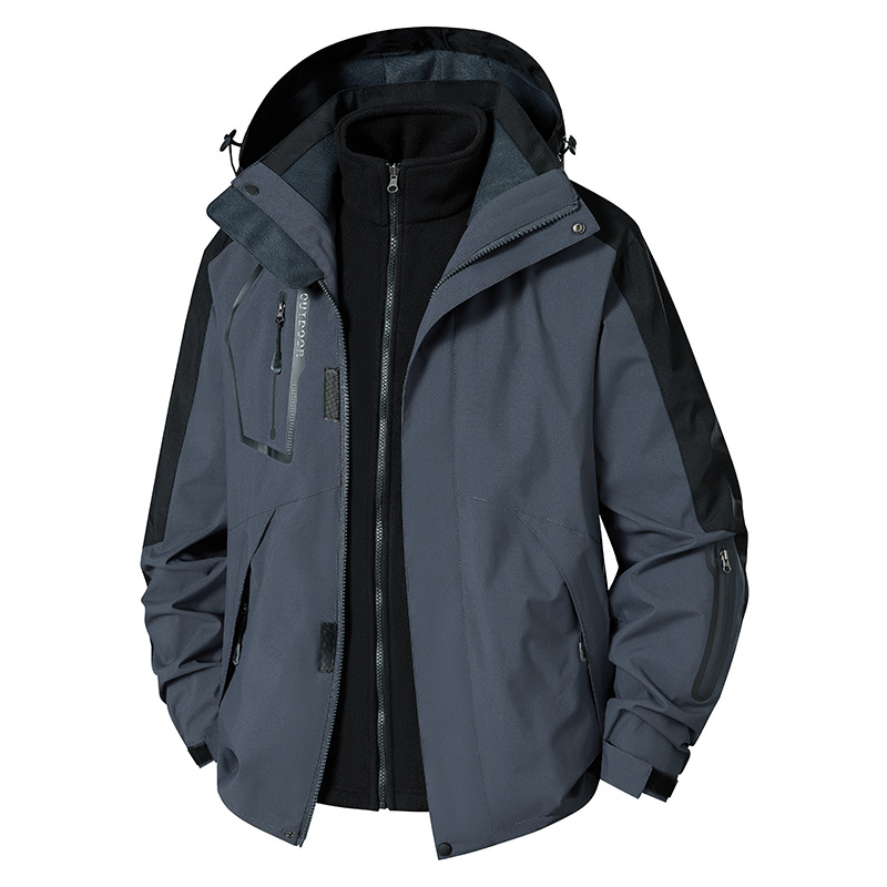 Customized logo Winter Outdoor Waterproof Fishing Jacket Men's Warm Casual Windbreaker Coat with Hood Men's Jacket