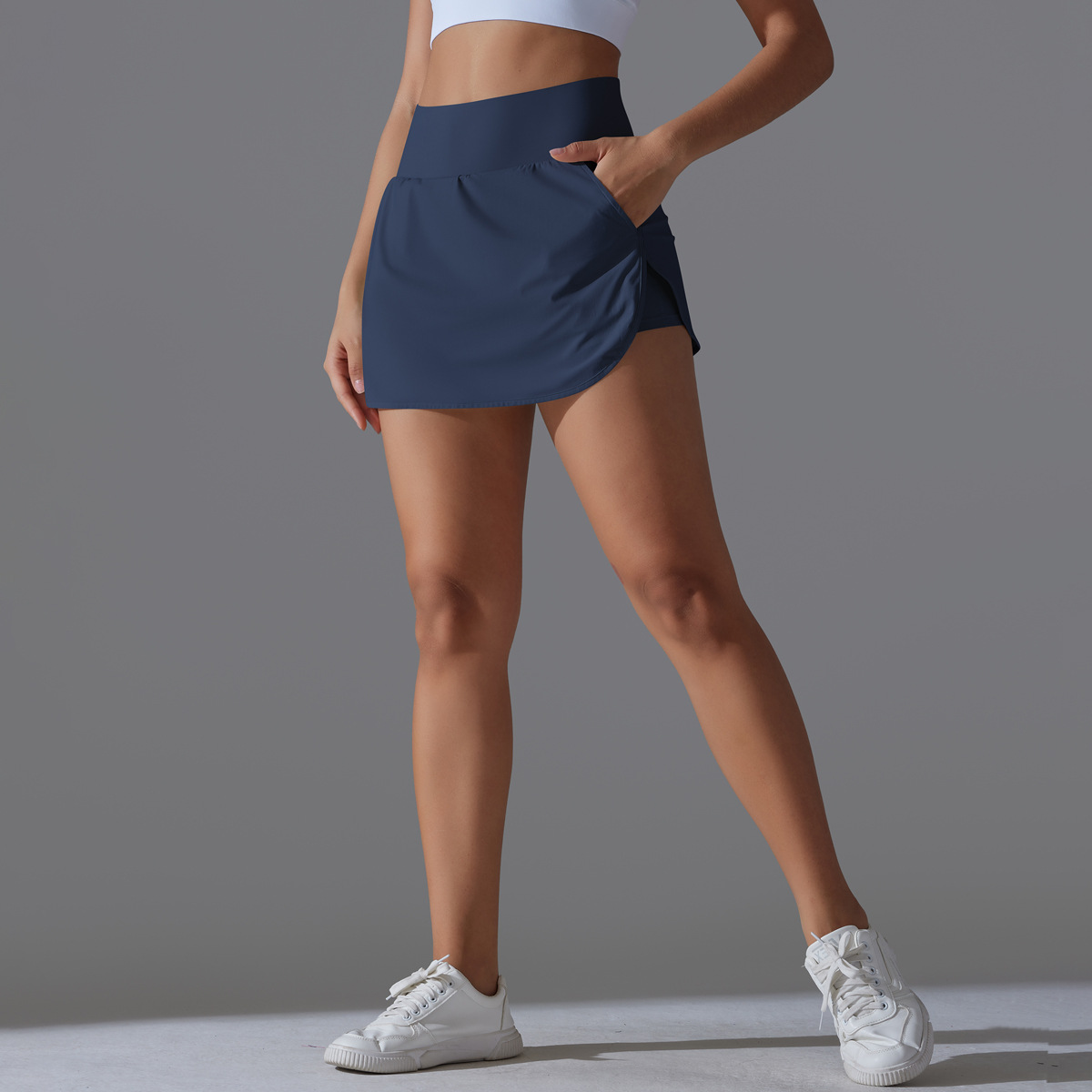 Custom High Quality Women's Sunscreen Yoga Skirt High Waisted Tight Slim-Fit Athletic Golf Skorts Tennis Skirts with Pockets