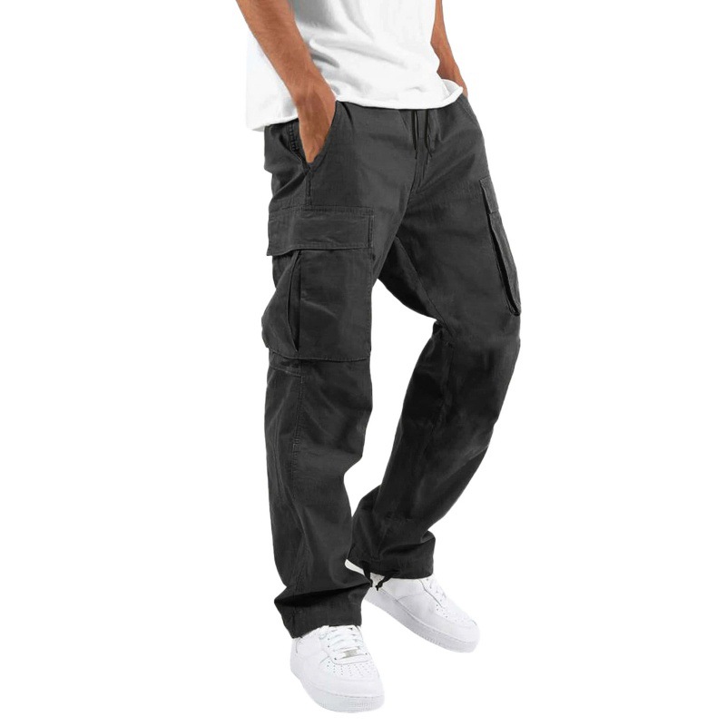 Competitive Price Factory Supply Mens Cargo Pants with Side Pockets Trousers for Men Regular Fit Casual Pants