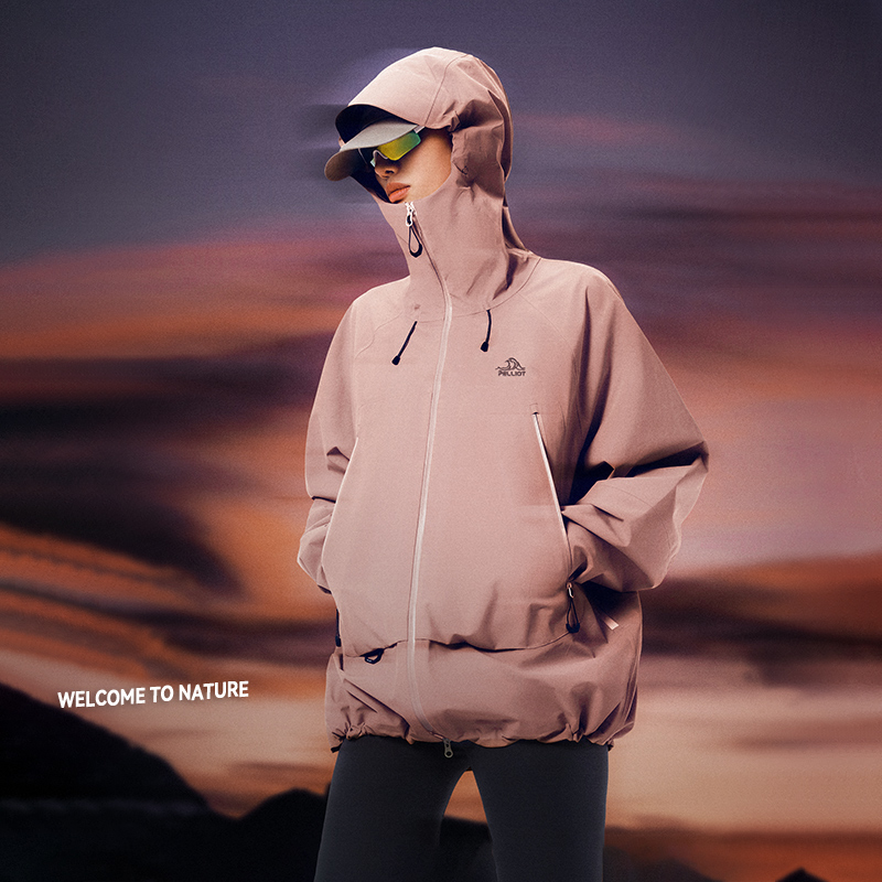 2024 Pelliot 3L Waterproof Jacket Unisex Hiking Climbing Rain Jackets 100% Polyester 10000MM Outdoor Hardshell