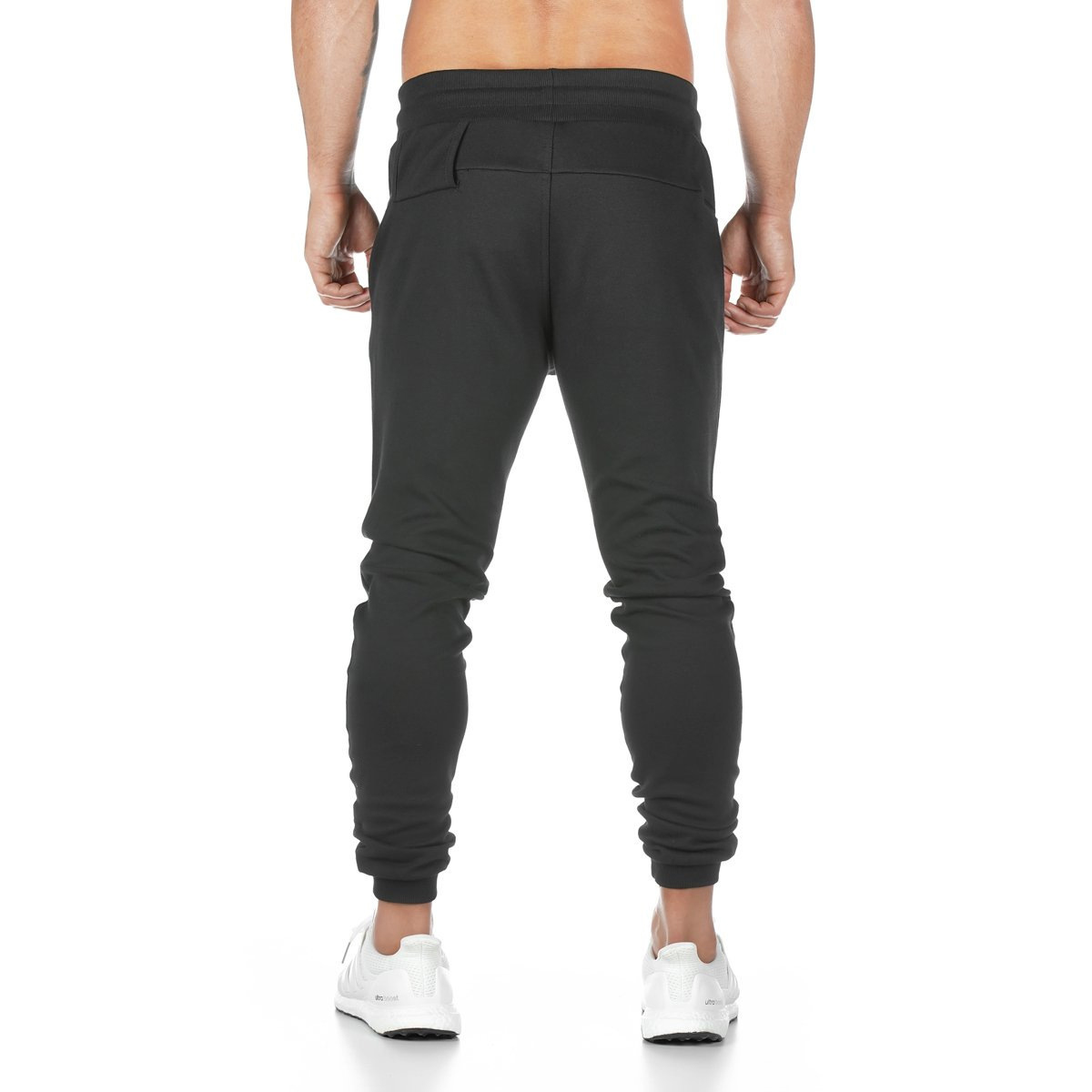 Plus Size Jogger Pants Workout Gym Sweat Trouser Side Zipper Pockets Slim Fit Bottoms Trousers for Men