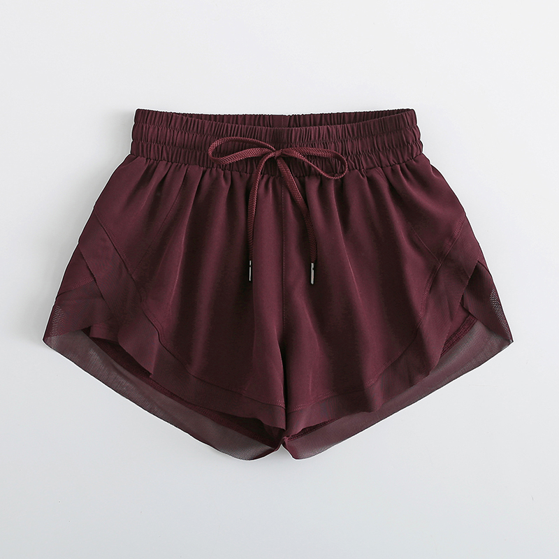 Factory Directly Custom Women Outdoor Drawstring Waist Quick Dry Workout Yoga Shorts Running Biker Lined Shorts