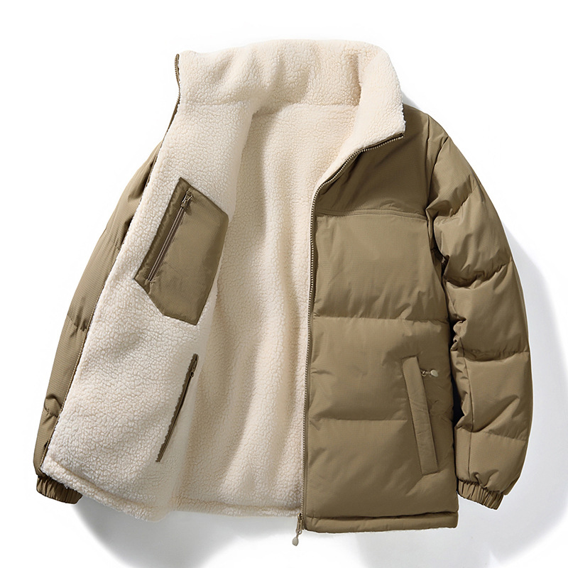 Reversible High Quality Outdoor Sports Jackets Zipper Up Men's Long Sleeve Warm Outdoor Hiking Casual Wear Sherpa Fleece Jackets