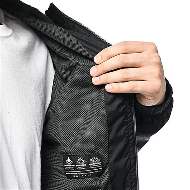 OEM Custom Waterproof And Windproof Outdoor Jackets Running Black Hooded Windbreaker Jacket For Men