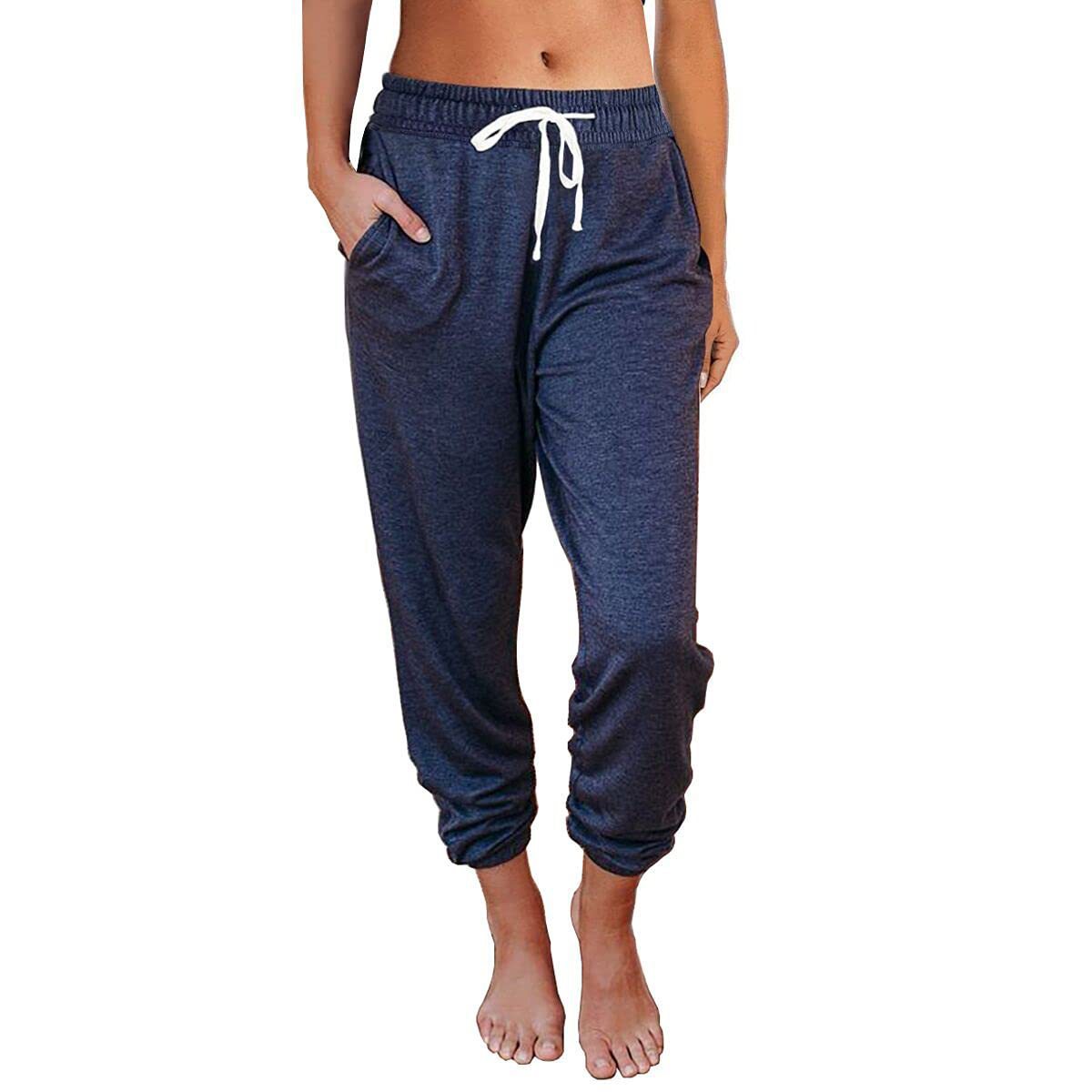 Women's High Waist Joggers Sweatpants Casual Loose Jogger Pants with Pockets