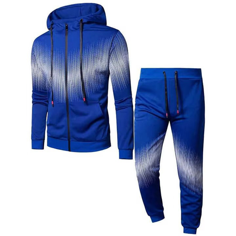 Hot Sale Men's Customized New Fashion Eco-Friendly Winter Tracksuit High Quality Colorful Heat-Transfer Printed Hooded Solid