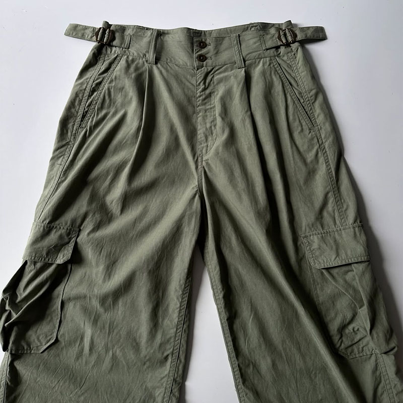 Custom Made High Waist Heavyweight Quick Dry Casual Straight Cargo Pants for Men Polyester/Cotton