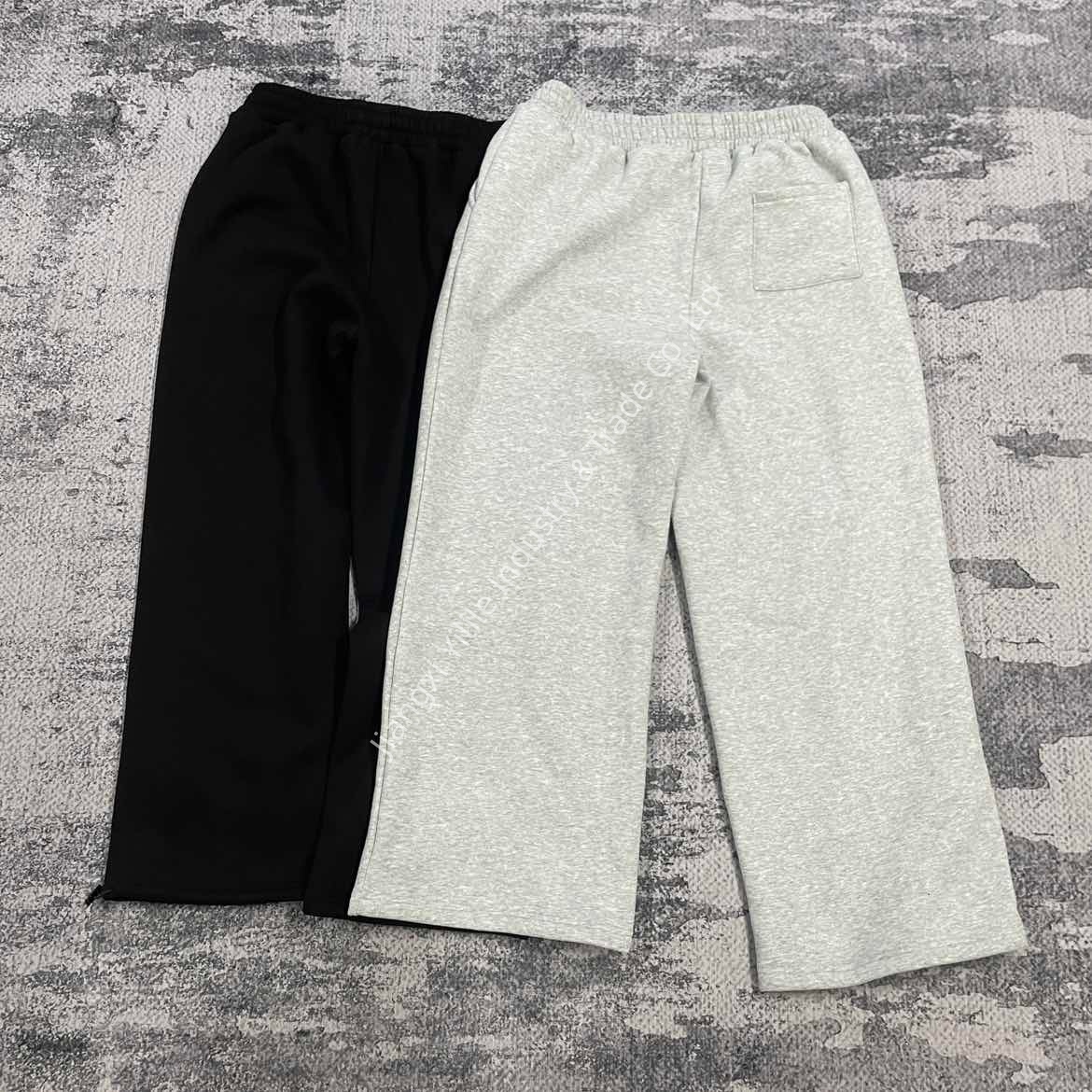 PT871 Men's Casual Straight Leg Sweatpants 400gsm Cotton Fleece Open Jogger Embroidered Pants Breathable Eco-Friendly Drawstring
