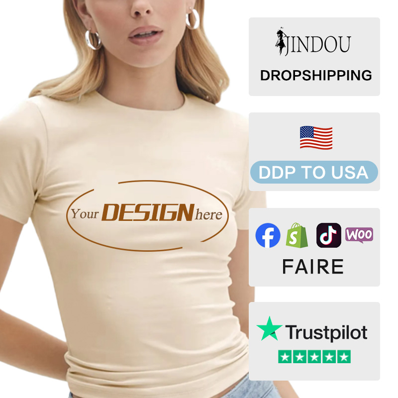 New Fashion Women Y2k Letter Printed Short Sleeve Crop Tops Round Neck Solid T-shirts Ladies Popular Crop Top Baby Tee