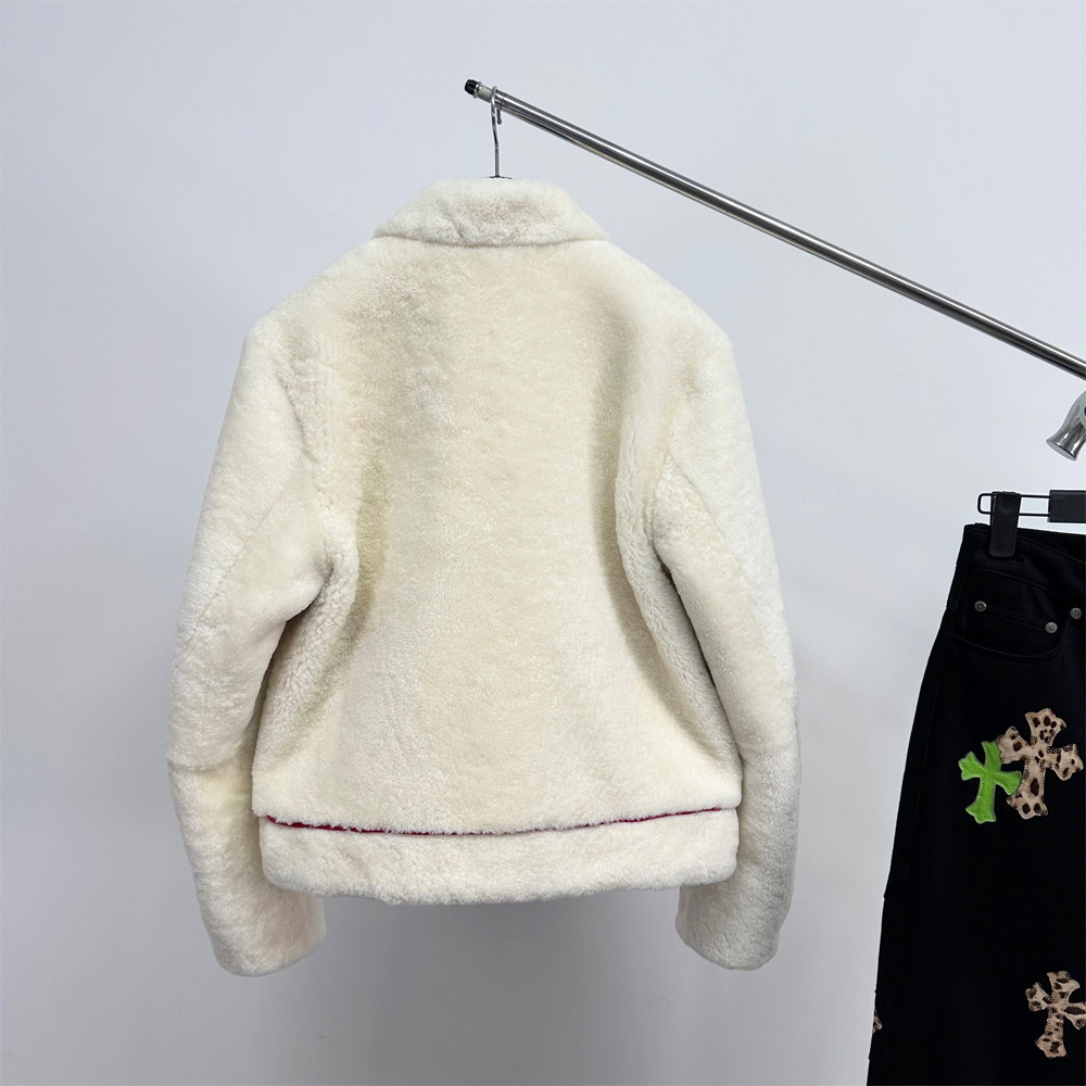 Custom Fleece Jacket High Quality Patchwork Heavyweight Winter Coat Turn Down Collar Pockets Men's Fleece Jackets