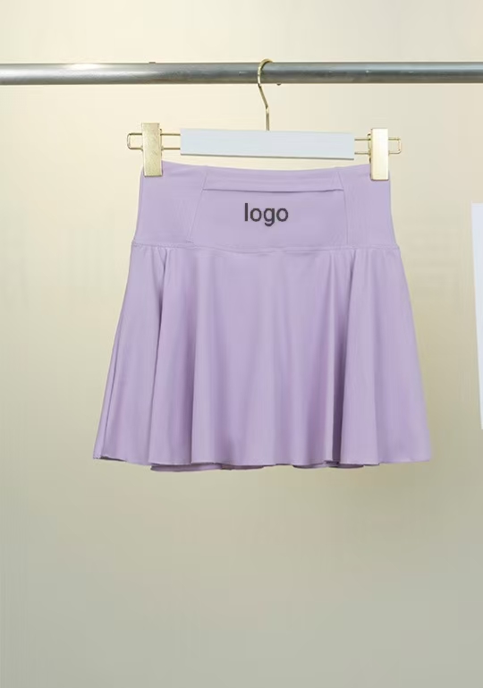 Y77 Women's Sporty Short Skirt Quick-drying Breathable Tennis Pants Skirt Yoga Fitness Half-length Pleated Front Spandex/Cotton