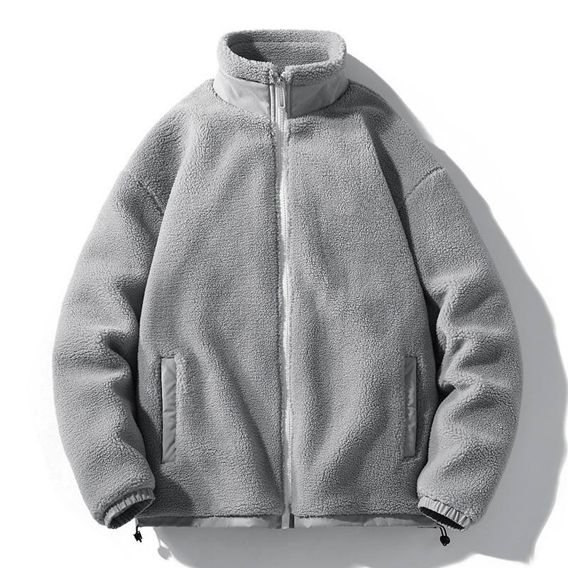 OEM Custom Winter Fashion Zipper Lightweight Sherpa Fleece Jackets for Men