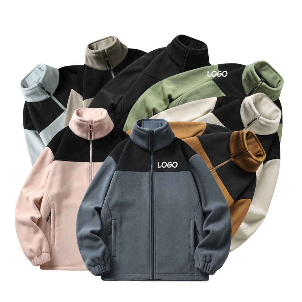 High Quality Winter Lightweight Sports Outdoor Warm Windproof Micro Polar Fleece Men Jacket With Elastic Cuff
