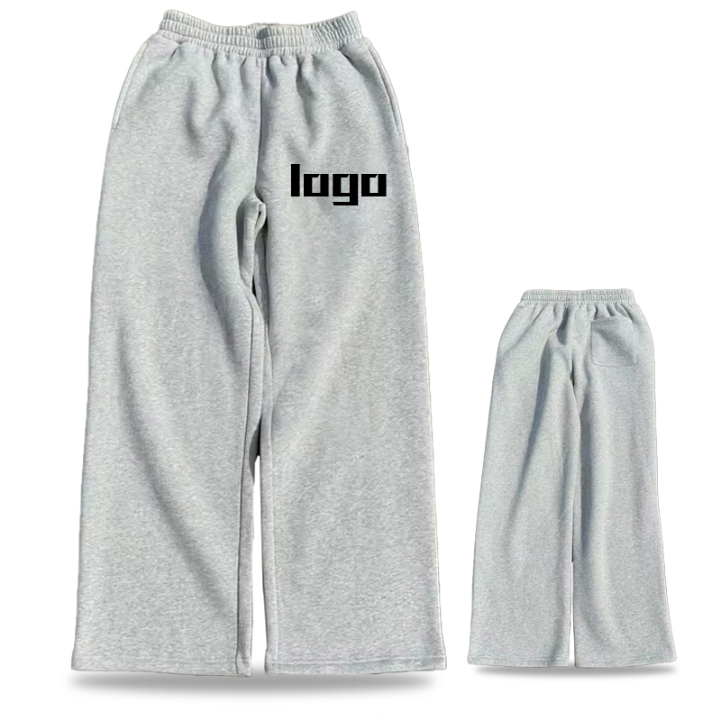 Custom High Quality Printed Logo Streetwear 100% Cotton Oversized Fashion Loose Fit Autumn Sweatpants Men Pants