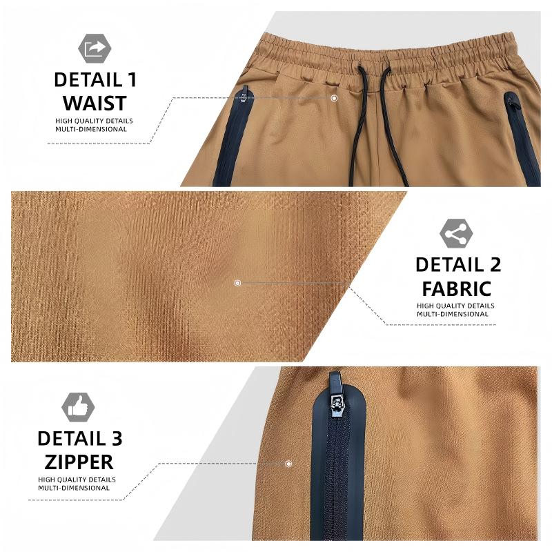Men's Solid Pattern Jogger Sport Pants Casual Gym Workout Sweatpants With Drawstring Closure And Pockets