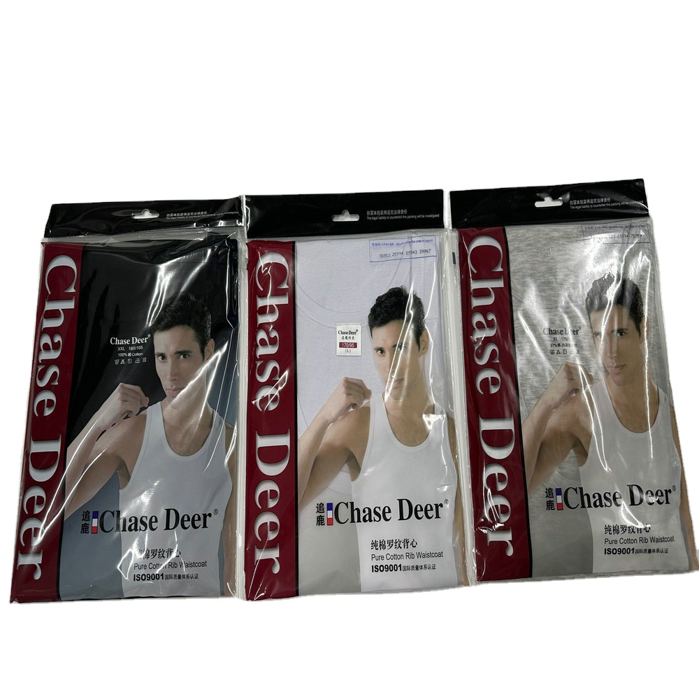 1.38 Dollar Model ZLF015 Singlet Breast M-2XL Chase Deer Pure Cotton Ribbed Gym Men Tank Top With All Colors