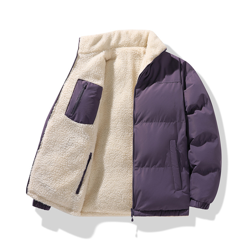 Reversible High Quality Outdoor Sports Jackets Zipper Up Men's Long Sleeve Warm Outdoor Hiking Casual Wear Sherpa Fleece Jackets