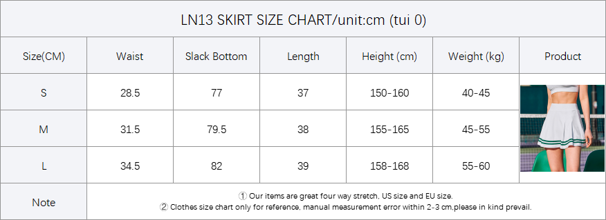 Size Chart Information