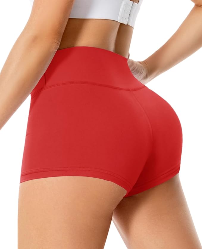 High Waist Gym Shorts Fabric Detail