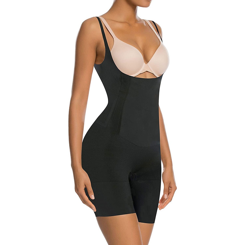 High Waist Body Shaping Jumpsuit Tight Seamless Corset Bodysuit with Shoulder Straps for Butt Lifting Logo Accepted
