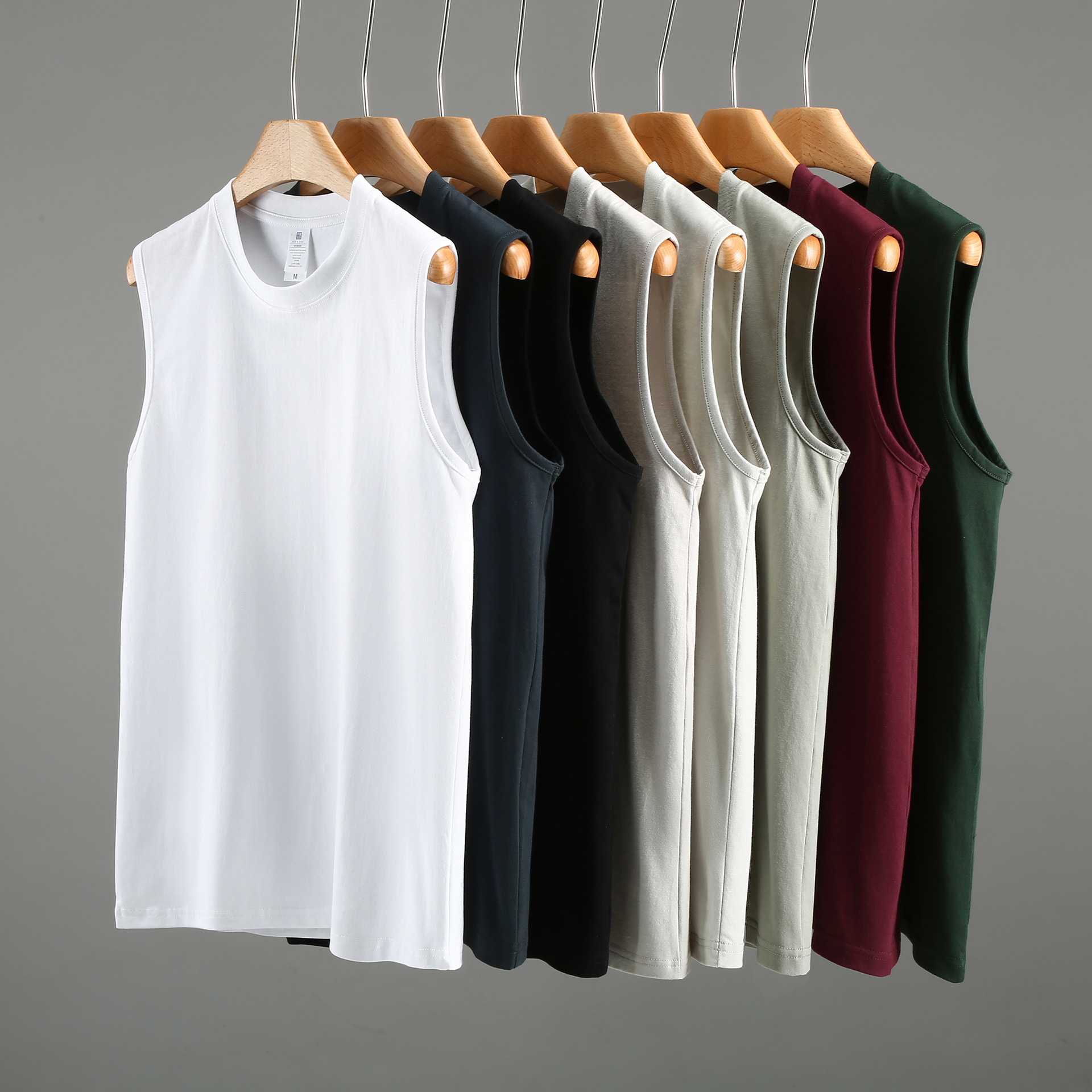 Mens Gym Vest Top 100% Cotton Street Wear Summer Bodybuilding Muscle Sleeveless Gym Design Men's T-Shirts tank Top Men