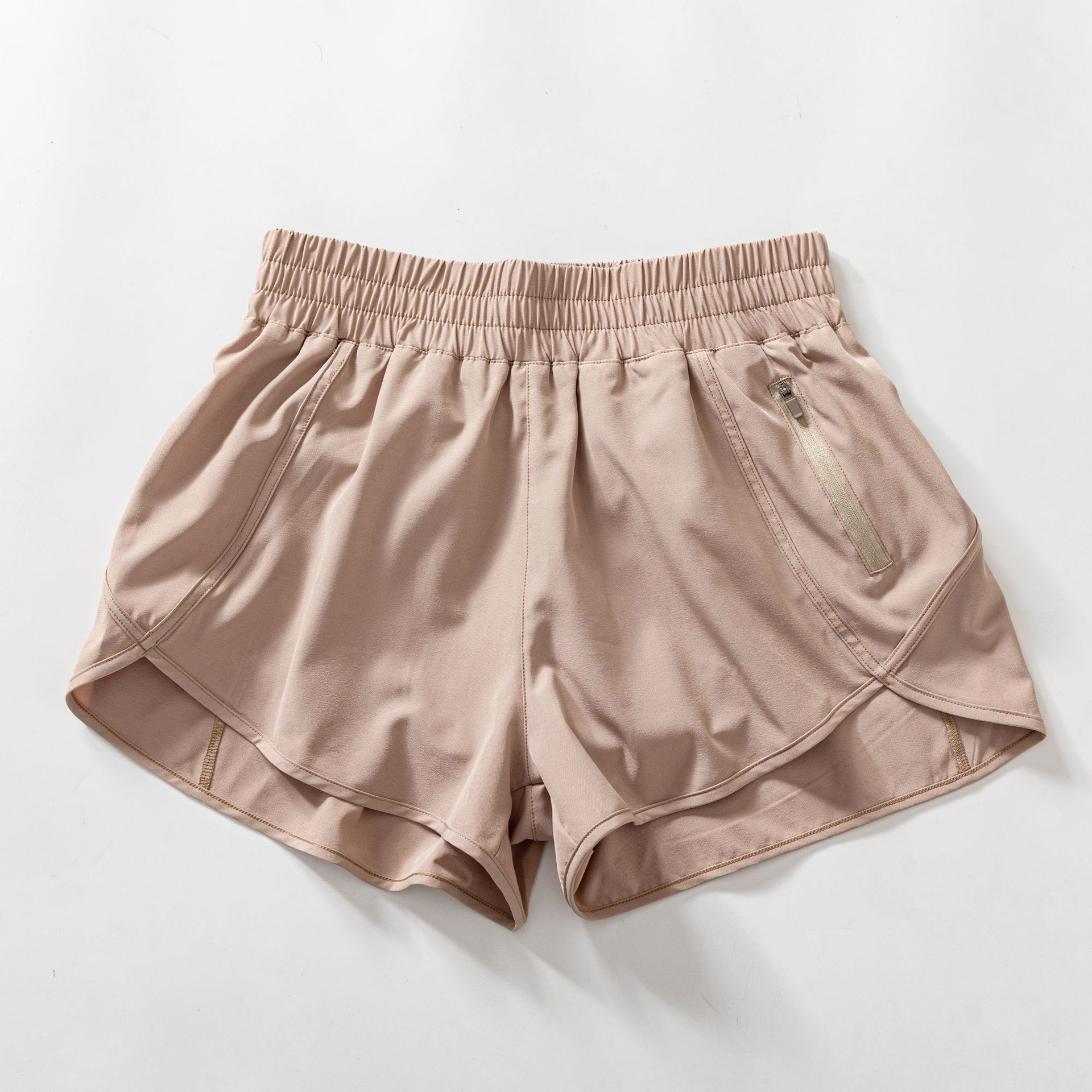 Summer Women's High-Waisted Quick Dry Sporty Running Shorts with Pockets Yoga Biker Shorts