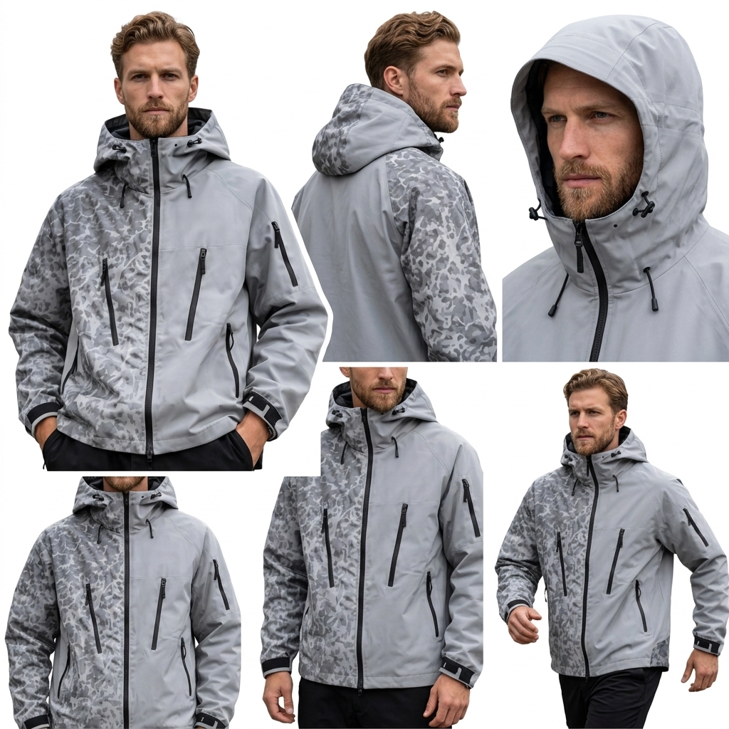 Custom Sporty Summer Clothing Manufacturer Plain Dyed Patchwork Thermochromic Heat Reactive Water Reactive Hooded Racer Jacket