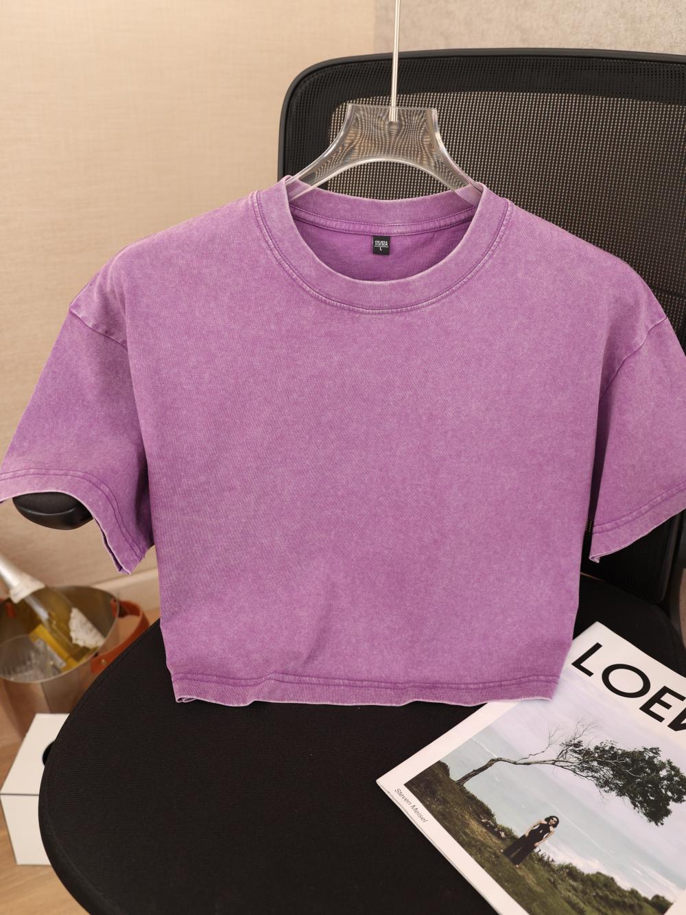 Girls Crop Top T-shirt Detail Focus 1