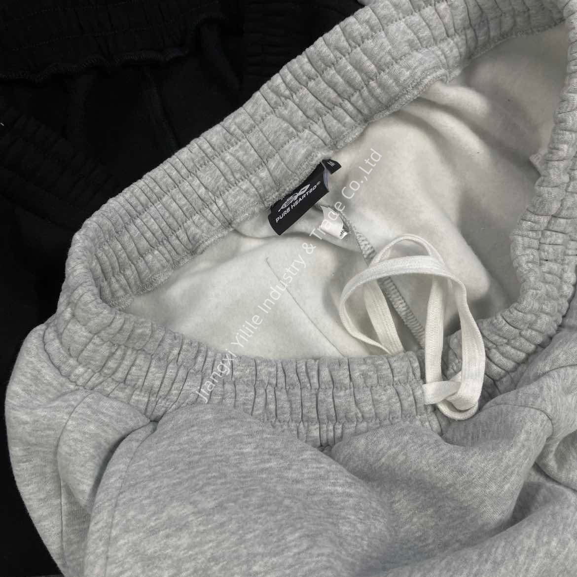 PT871 Men's Casual Straight Leg Sweatpants 400gsm Cotton Fleece Open Jogger Embroidered Pants Breathable Eco-Friendly Drawstring