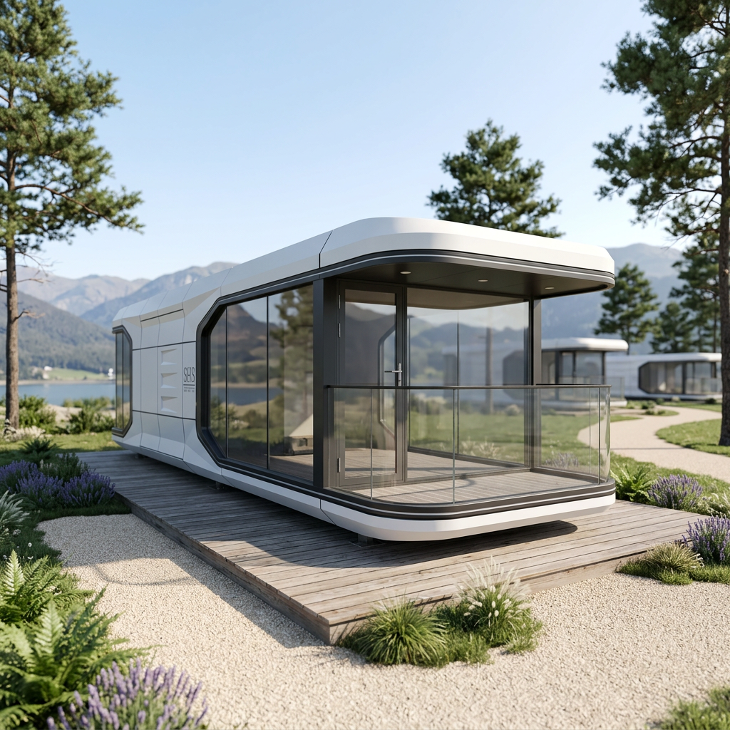 Luxury Space Capsule House Prefabricated Mobile Hotel Pod With Smart Home System Modular Glamping Cabin For Resort Investment