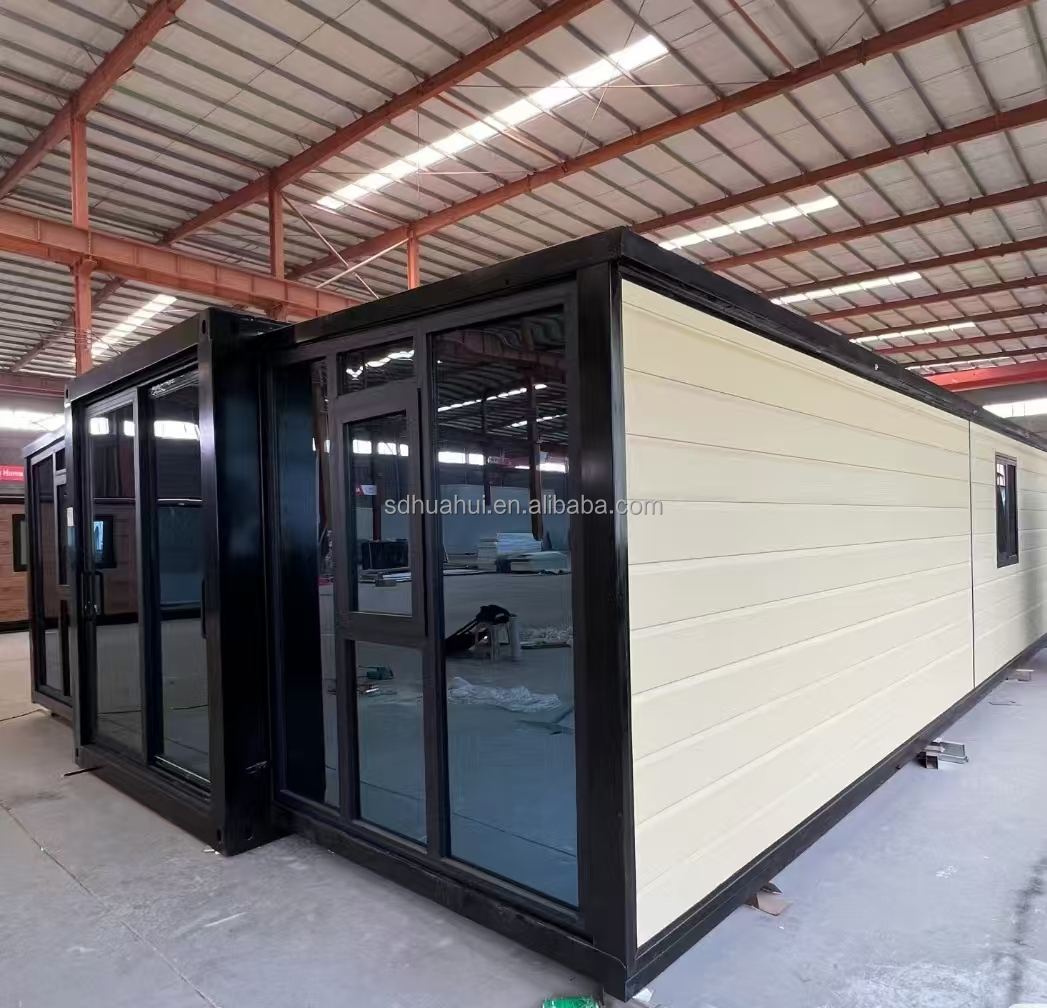 Modern 20 FT Expandable Steel Folding Container House Prefabricated 2 Bedroom Villa Office Building 40ft Commercial School