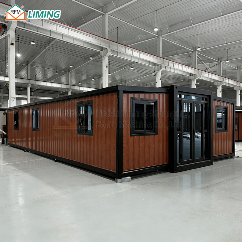 Expandable Double Wing Folding House Steel Frame Prefab Living House Waterproof Insulated Temporary Dormitory Office Cabin