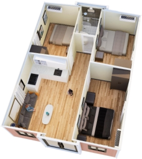 Expandable Camp Dormitories on Both Wings to Meet The Needs of Large-Scale Labor Accommodation