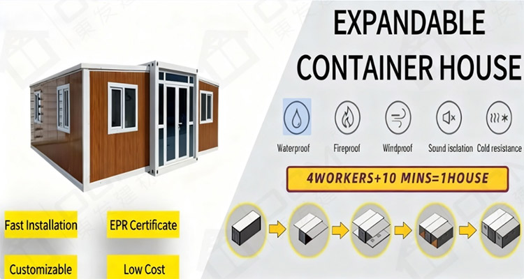 Expandable Container House Banner