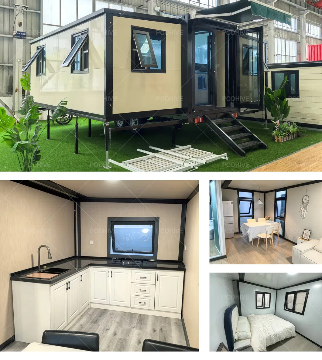 Customizable Expandable Prefab Vacation Home with Bathroom 20FT Container House Structure