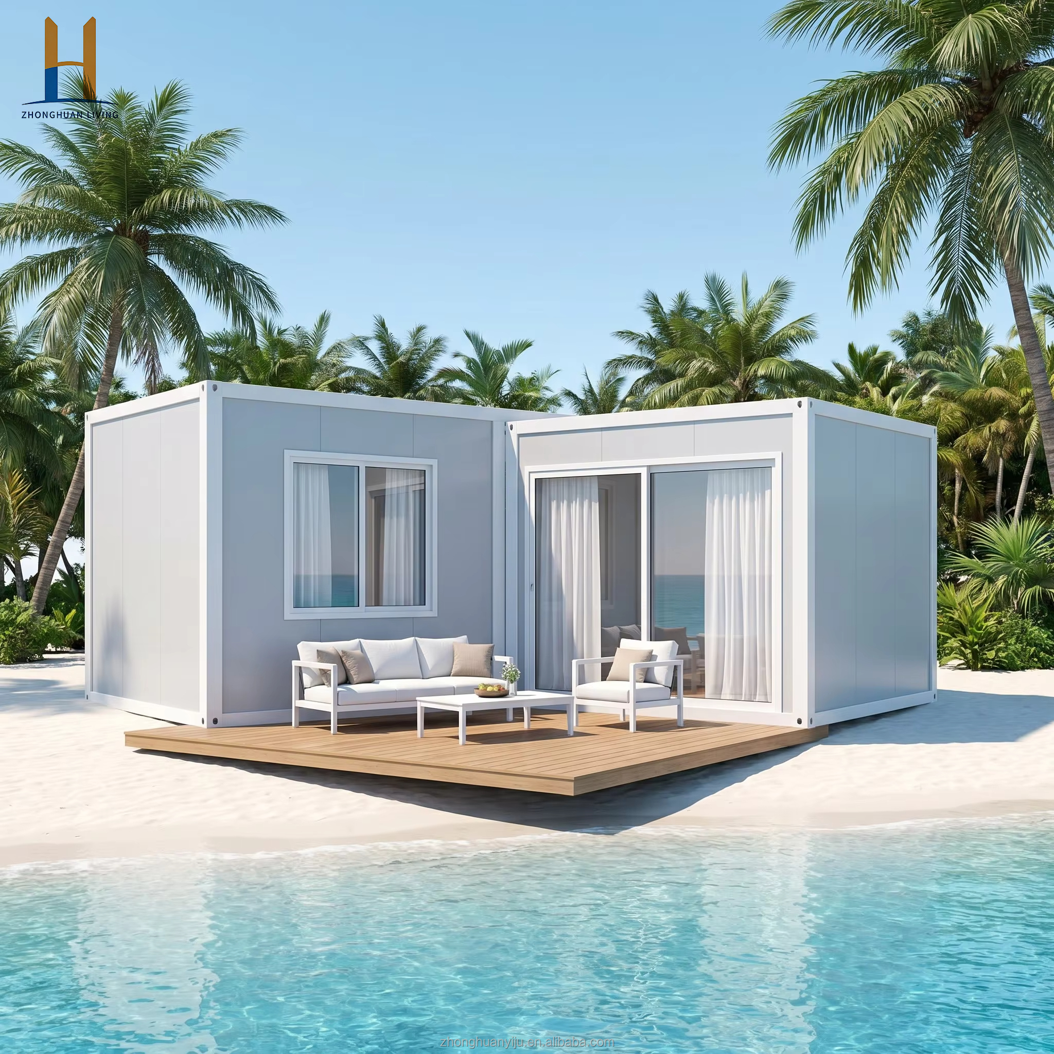 20ft 40ft Expandable House Luxury Prefab Home Modern Modular Tiny House Fast Assembly Zhonghuan Living