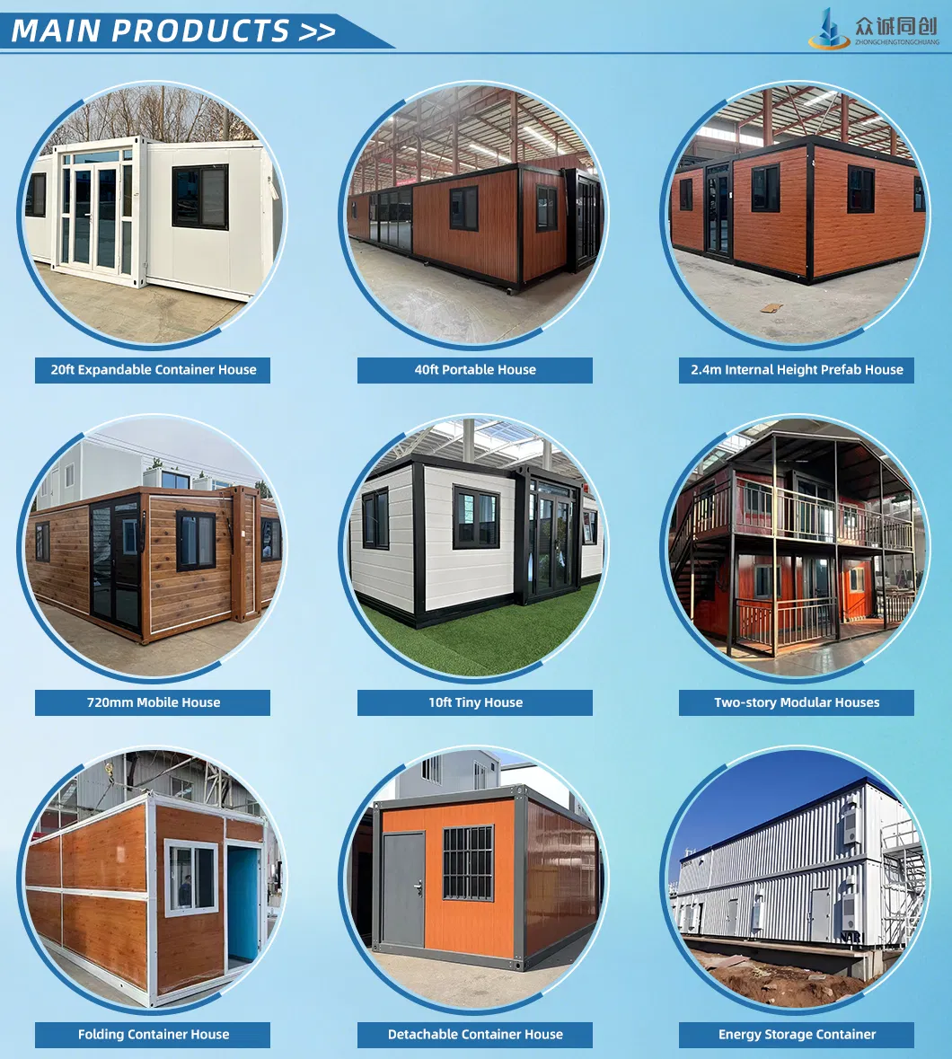 Wind-Resistant 2 Floor Expandable Container House for Vacation Home with Balcony